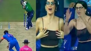 Natasha's Crazy celebration after Patchup with Hardik Pandya when Hardik takes 3 wickets VS IRELAND