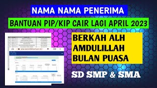 Nama nama penerima bantuan pip cair lagi April tahun 2023