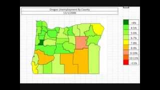 Map: Oregon Unemployment by County August 2013