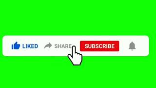 Green Like Share Subscribe With Bell Icon || Copy to your Video