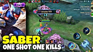 SABER JUNGLER ONE SHOT ONE KILLS MVP GAME-MOBILE LEGENDS