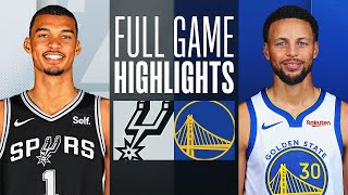 San Antonio Spurs vs. Golden State Warriors Full Game Highlights | Oct 20 | 2023 NBA Preseason