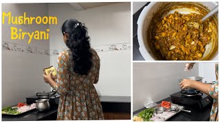 Mushroom Biryani | How to make mushroom biryani / Mushroom recipe in tamil / lunch recipe vlog tamil