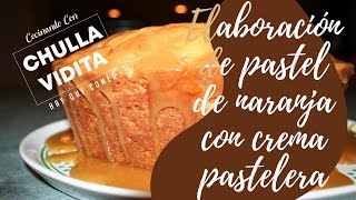 ✔️🔴Torta de naranja con crema pastelera