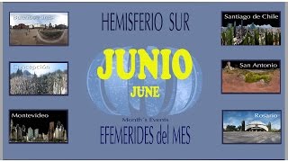 EL CIELO DE JUNIO 2015. HEMISFERIO SUR. June´s night sky. Southern Hemisphere