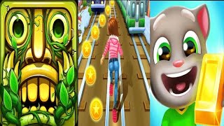 Subway Princces Runner vs Talking Tom gold run vs Tenple run 2