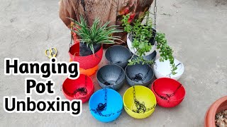 Unboxing Hanging Pots from Flipkart | Hanging Pot review | Gardening pots | Online shoping product