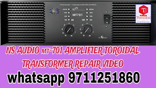 NX AUDIO MT701 AMPLIFIER TOROIDAL TRANSFORMER REPAIR VIDEO...