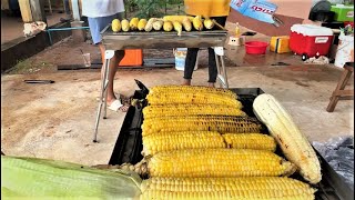 Best Boil Corn & Yummy Grilled Corn On My Holiday With Big Family | Cambodian Food