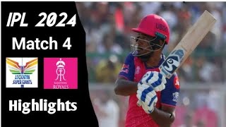 Rajasthan Royals vs Lucknow Super Giants Match Highlights 2024 | RR vs LSG Match Highlights 2024