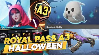 ROYALE PASS A3 l HALLOWEEN MODE 3.0 l UPGRADE SKIN l NEW COMPANION GHOST PUBG MOBILE