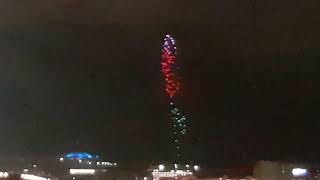 Drone light show over St Helier after Jersey Battle of Flowers