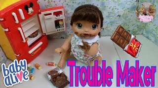 Baby Alive Stop Motion Skits| Baby Alive Baby Go Bye-Bye Doll Hazel Sneak Out Of Bed And Steal Food