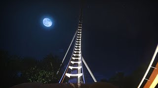 Planet Coaster: Orange Monster POV night