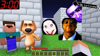 OBUNGA NEXTBOT JEFF THE KILLER AND AO ONI CHASED ME in MAZE Minecraft - Gameplay - Coffin Meme