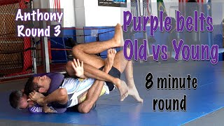 Older purple sweeping a young purple(roll narration)