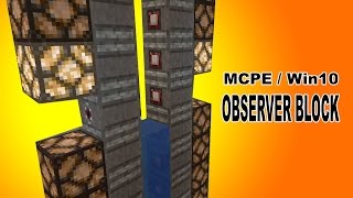 How to use the Observer Block a.k.a BUD block in MCPE 0.15 and Windows 10