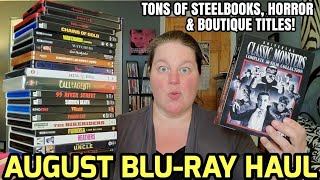 BLU-RAY HAUL AUGUST 2024! Tons Of Awesome Steelbooks, Horror and Boutique Titles!