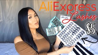 ALIEXPRESS LASHES (try-on haul) pt 1