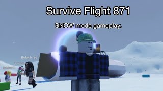 Roblox | Survive flight 871 Snow Mode Gameplay