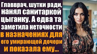 Главврач, шутки ради, нанял санитаркой цыганку с улицы. А едва та заметила неточности в назначения