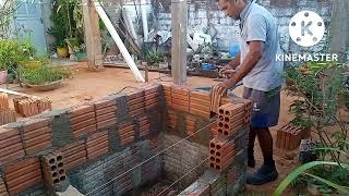 Mais! uma etapa concluída terminei a alvenaria da bancada de trabalho.