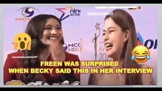 #freenbeck FREEN WAS SURPRISED WHEN BECKY SAID THIS IN HER INTERVIEW