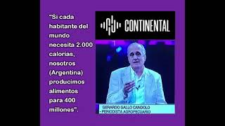 G. Gallo Candolo en Radio Continental: ¨Argentina produce alimentos para 400 millones de personas¨