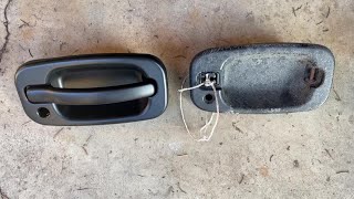 2000-2006 Suburban Yukon, Tahoe rear door handle replacement handle.  Part number at end of video