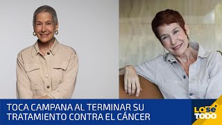 MARIAN PABÓN TOCA CAMPANA AL TERMINAR SU TRATAMIENTO CONTRA EL CÁNCER