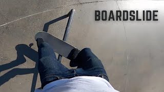 How to Boardslide on your skateboard (backside board slide on a rail)