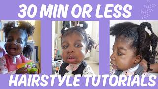 30-MINUTE TODDLER HAIRSTYLES| EASY HAIRSTYLE FOR NATURAL HAIR| TYPE 4 HAIR