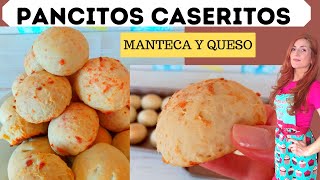 PANCITOS CASEROS DE QUESO Y MANTECA FACIL Y RAPIDO