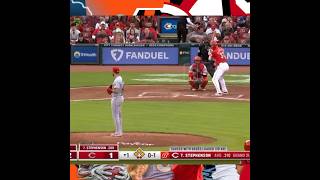 Tyler’s INSANE GRAND SLAM AGAINST THE ANGELS! #reds #cincinnatireds #mlb