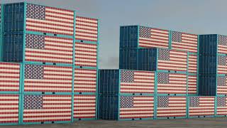 United States Minor Outlying Islands export import container video footage!