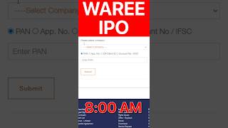 WAREE ENERGIES IPO ALLOTMENT STATUS | BANIYAGAINS