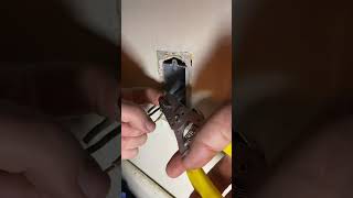 Replacing a bad outlet that almost started an electrical ￼fire. #HandsomeOrHandy ￼#Electrical