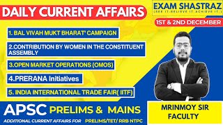 Daily News Paper Analysis for APSC I TET I NTPC I 1st & 2nd December I EXAM Shastraz