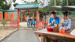 Concrete Road In Front Of Gate - Go To The Country Market To Buy Daily Necessities. Live With Nature