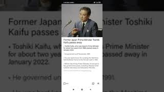 Former Prime Minister Toshiki Kaifu dies at 91