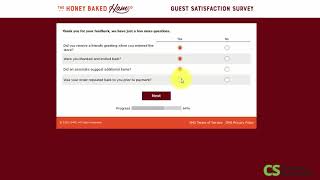 HoneyBaked Guest Satisfaction Survey (Myhoneybakedfeedback.com) | 2023