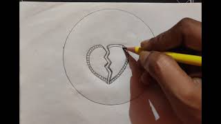 Friendship Day drawing easy/Easy Friendship day drawing/Friends locket drawing easy