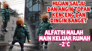 HUJAN SALJU + ANGIN TOPAN KENCENG BANGET‼️SUHU -2°C DINGIIIIINNNN