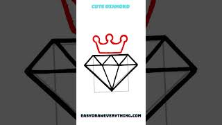 Cute diamond drawing for beginners #easytodraw #cutedraws #howtodraweverything