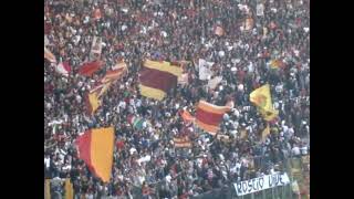 Roma - Atalanta 2009/2010 ultras Roma - formazioni più tifo curva sud in azione - amarcord