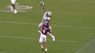 CATCH OF THE YEAR? Marshall’s Christian Fitzpatrick goes airborne to make a crazy one-handed catch!