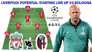 🚨 Liverpool Potential Starting line up vs Bologna 🔥 UEFA Champions league 2024/25 League phase💥