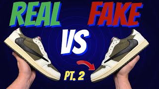 2024 Real Vs Fake Jordan 1 Low Travis Scott “Medium Olive” Part 2