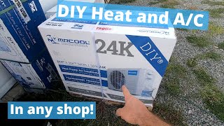 Heat and A/C in ANY shop! Easy DIY setup with Mr. Cool Mini Split