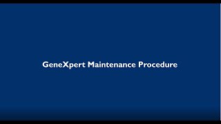 GeneXpert machine maintenance English